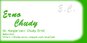 erno chudy business card